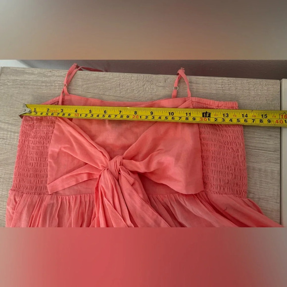 J Crew Cotton Voile Bow Front Beach Dress Hi Low Hems Coastal Resort NWT Sm - Picture 5 of 10